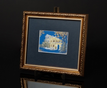 Картина «Всё та же Пермь». Бумага, акрил, декор.чернила; упаковка: пакет из дизайнерского картона